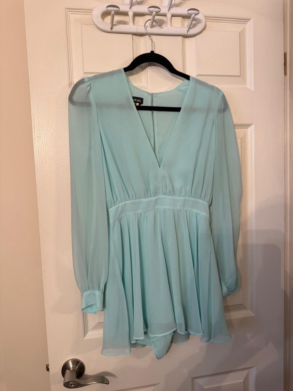 bebe Light Mint Sheer Romper